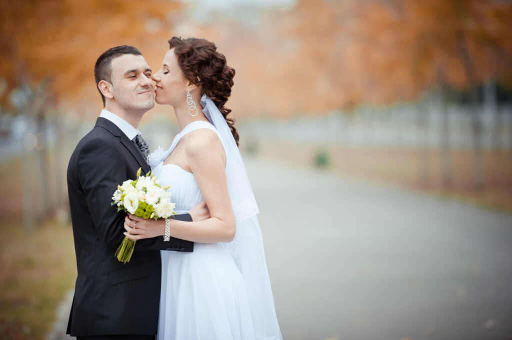 beautiful bride and groom